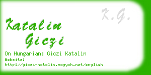katalin giczi business card